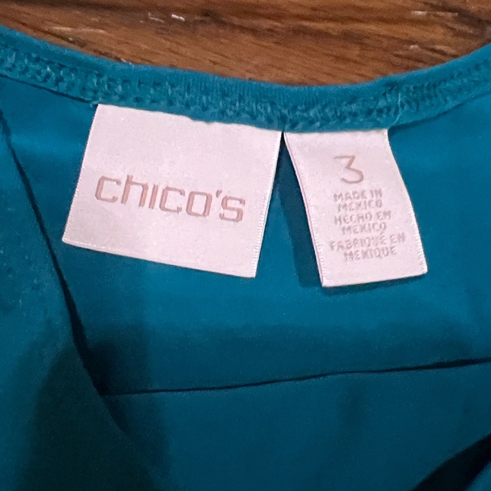 Teal Sleeveless Women's Top Chico’s - Picture 4 of 4